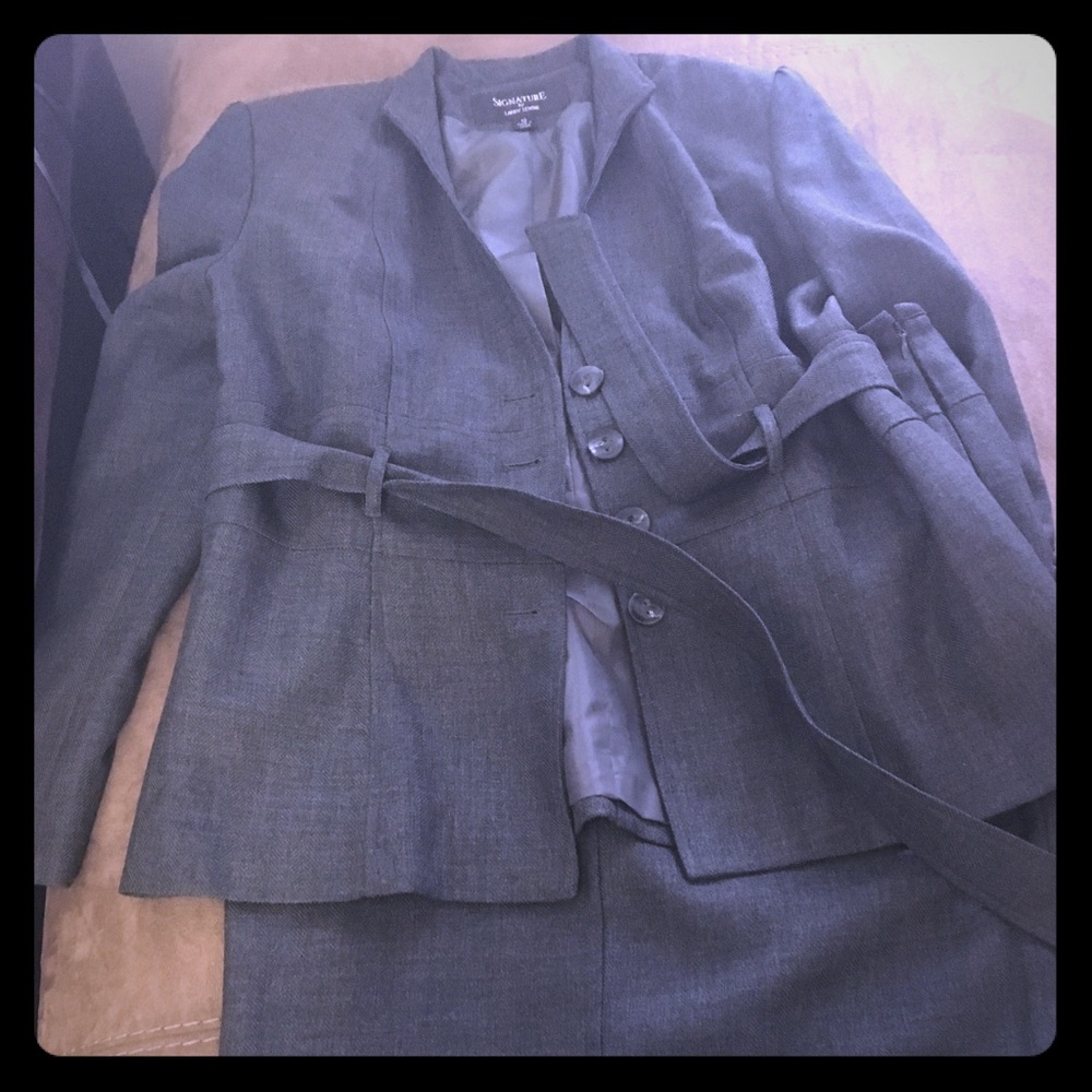 2 piece dark gray suit